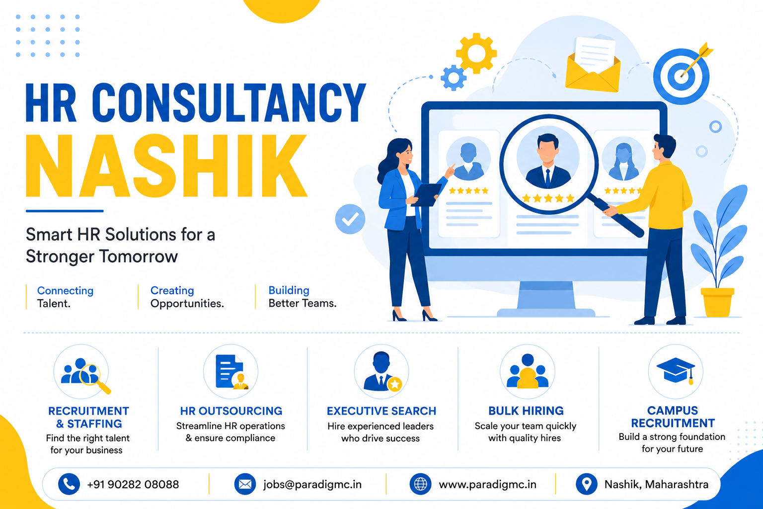 Looking for a trusted HR Consultancy Nashik? Paradigm Consultancies offers recruitment, staffing, HR outsourcing, executive search, and hiring solutions for businesses.